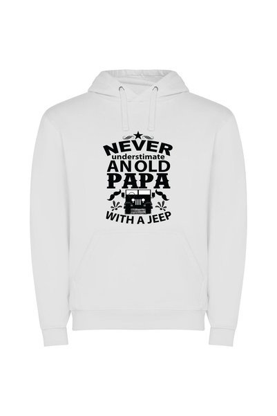 iLovePrints Ageless Patriot Jeep Pride Φούτερ με κουκούλα σε χρώμα Λευκό