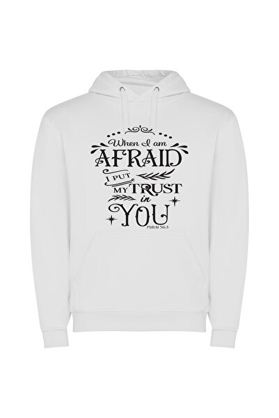 iLovePrints Fearless Trust: Inspired Frames Φούτερ με κουκούλα σε χρώμα Λευκό