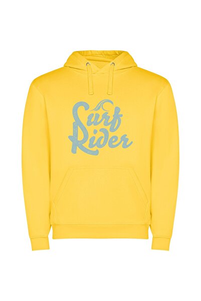 iLovePrints Splendid Surf: Sam's Clean Φούτερ με κουκούλα σε χρώμα Κίτρινο
