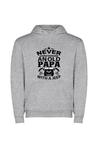 iLovePrints Ageless Patriot Jeep Pride Φούτερ με κουκούλα σε χρώμα Γκρι