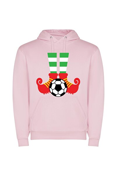 iLovePrints Feet, Ball, Sport Sensation Φούτερ με κουκούλα σε χρώμα Ροζ