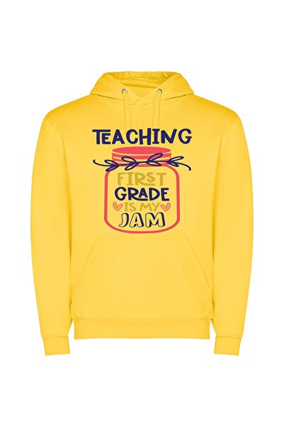 iLovePrints Grade One Teaching Bliss Φούτερ με κουκούλα σε χρώμα Κίτρινο