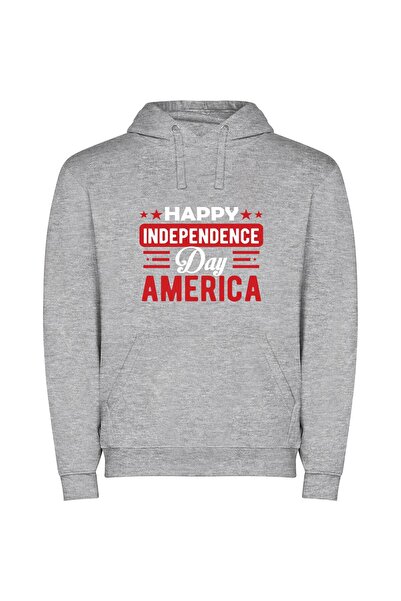 iLovePrints America's Proud Freedom Φούτερ με κουκούλα σε χρώμα Γκρι