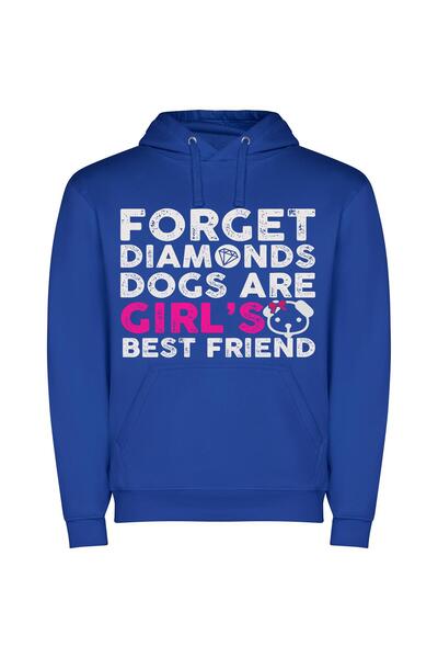 iLovePrints Dazzling Girl Gang Glam Φούτερ με κουκούλα σε χρώμα Μπλε