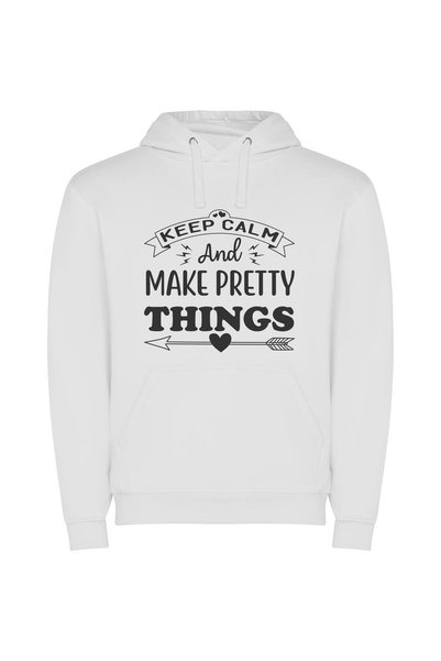 iLovePrints Elegant Crafting Creations Φούτερ με κουκούλα σε χρώμα Λευκό
