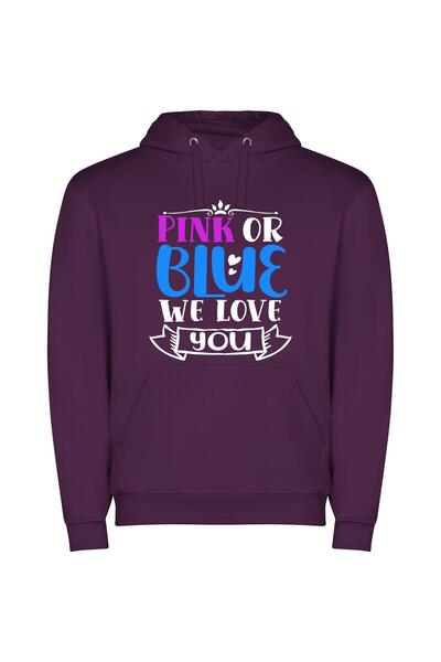 iLovePrints Vibrant Neon Color Palette Φούτερ με κουκούλα σε χρώμα Μωβ