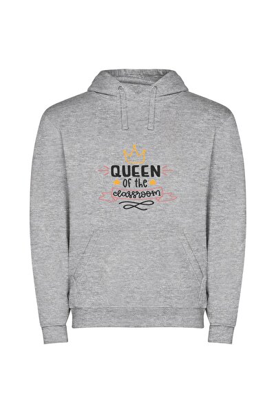 iLovePrints Regal Classroom Monarch Φούτερ με κουκούλα σε χρώμα Γκρι