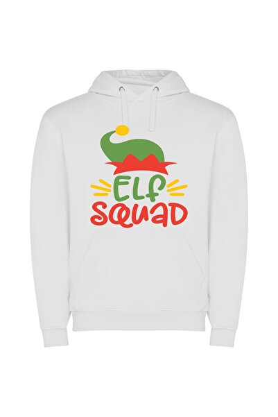 iLovePrints Enchanting Elf Hat Φούτερ με κουκούλα σε χρώμα Λευκό