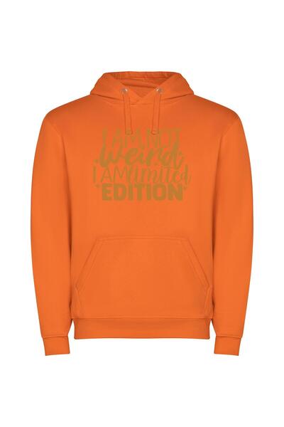iLovePrints Unique Limited Edition Prints Φούτερ με κουκούλα σε χρώμα Πορτοκαλί