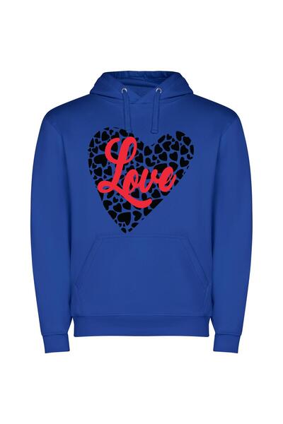 iLovePrints Love Canvas Creation Φούτερ με κουκούλα σε χρώμα Μπλε
