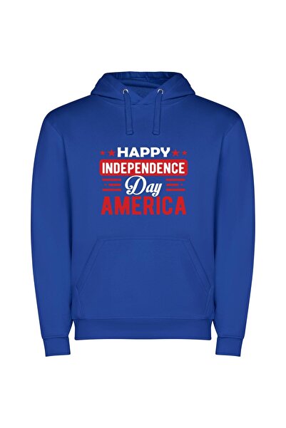 iLovePrints America's Proud Freedom Φούτερ με κουκούλα σε χρώμα Μπλε