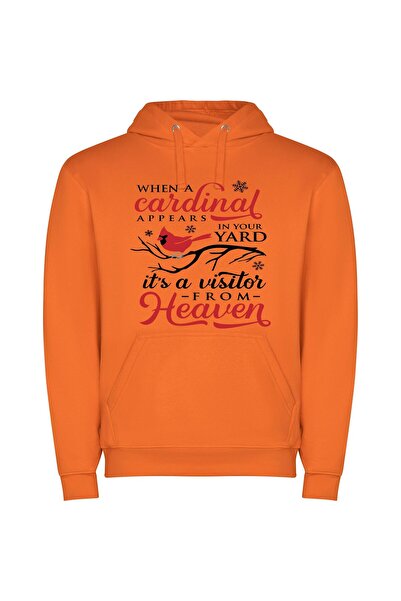 iLovePrints Heavenly Cardinal: Backyard Blessing Φούτερ με κουκούλα σε χρώμα ...