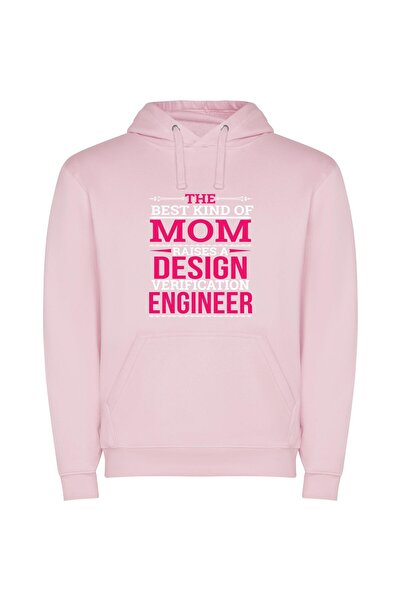 iLovePrints Respected Mom Engineer Φούτερ με κουκούλα σε χρώμα Ροζ
