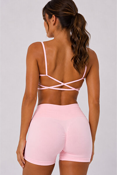 Zeia Cute Model Kadın Seamless Scrunch Yüksek Bel Spor Şort Tayt