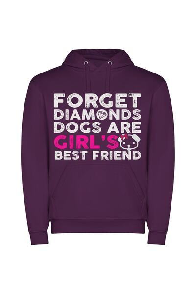iLovePrints Dazzling Girl Gang Glam Φούτερ με κουκούλα σε χρώμα Μωβ