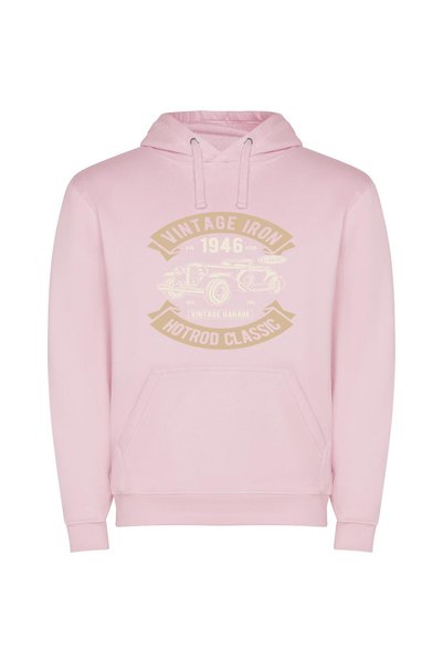 iLovePrints Retro Ride Revival Φούτερ με κουκούλα σε χρώμα Ροζ