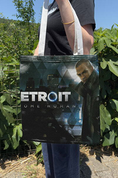 ZipZap حقيبة قماشية مطبوعة على الوجهين من Detroit Become Human V1، حقيبة كمبي...