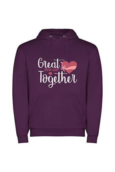 iLovePrints Maternal Love Expressed: Clipart Ensemble Φούτερ με κουκούλα σε χ...