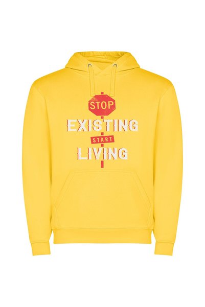 iLovePrints Stop & Elevate: An Exciting Existence Φούτερ με κουκούλα σε χρώμα...