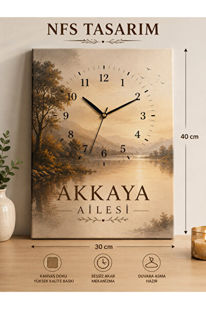 NFS Kişiye Özel Kanvas Saat