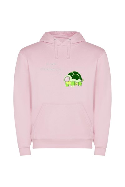iLovePrints Anthro Turtle: Introspective Introvert Φούτερ με κουκούλα σε χρώμ...