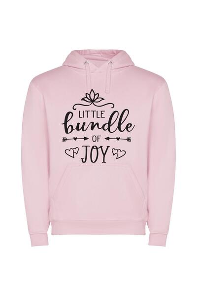 iLovePrints Joyful Bundle of Details Φούτερ με κουκούλα σε χρώμα Ροζ