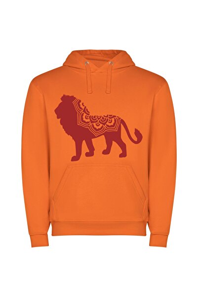 iLovePrints Fiery Mane Illustrator Portrait Φούτερ με κουκούλα σε χρώμα Πορτο...