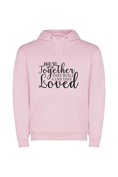 iLovePrints Beloved Life Builders Φούτερ με κουκούλα σε χρώμα Ροζ