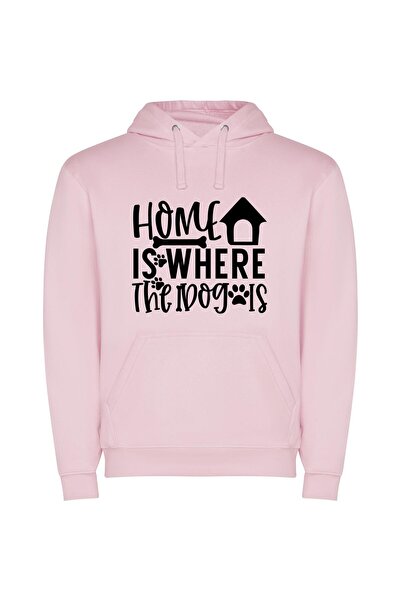 iLovePrints Pawsome Place of Happiness Φούτερ με κουκούλα σε χρώμα Ροζ