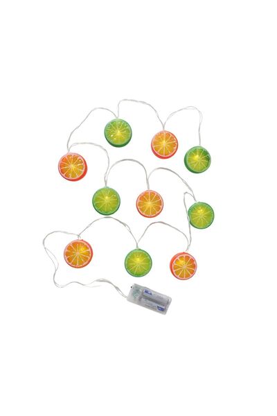 Boltze Ghirlandă luminoasă cu 10 LED-uri, verde/portocaliu, din polistiren și...