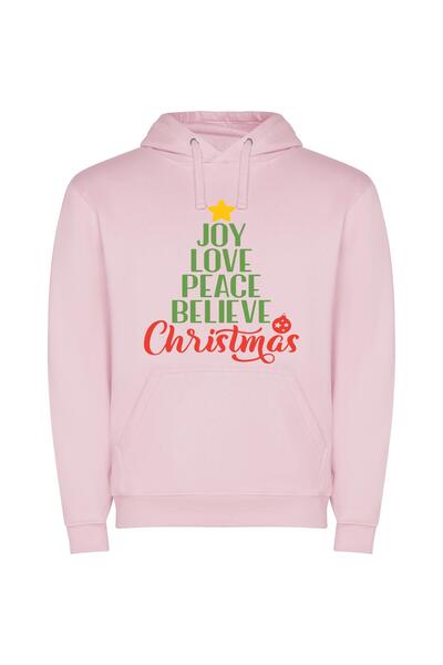 iLovePrints Divine Christmas Delight Φούτερ με κουκούλα σε χρώμα Ροζ