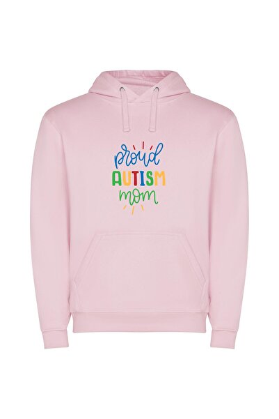 iLovePrints Pride: White Background Φούτερ με κουκούλα σε χρώμα Ροζ