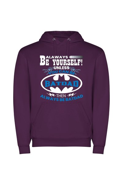 iLovePrints Badass Batdad Chronicles Φούτερ με κουκούλα σε χρώμα Μωβ