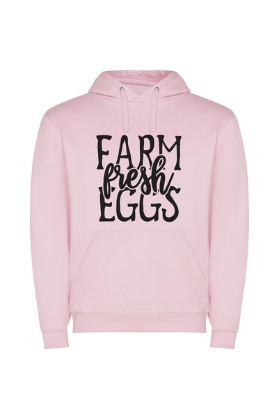 iLovePrints Elegant Egg Farm Signs Φούτερ με κουκούλα σε χρώμα Ροζ