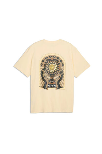 Puma Graphic Sun Relaxed Tee Men's Casual T-Shirt 63675988 Cream
