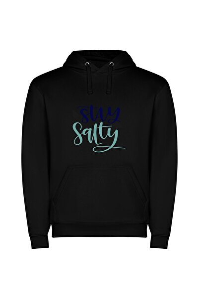 iLovePrints Sultry Salt: Sexy Handwriting Φούτερ με κουκούλα σε χρώμα Μαύρο
