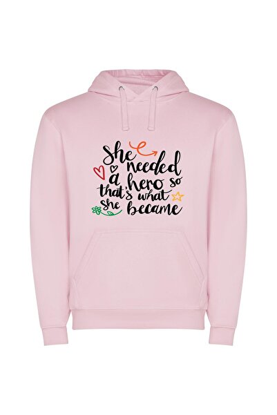 iLovePrints Heroic Creation Φούτερ με κουκούλα σε χρώμα Ροζ