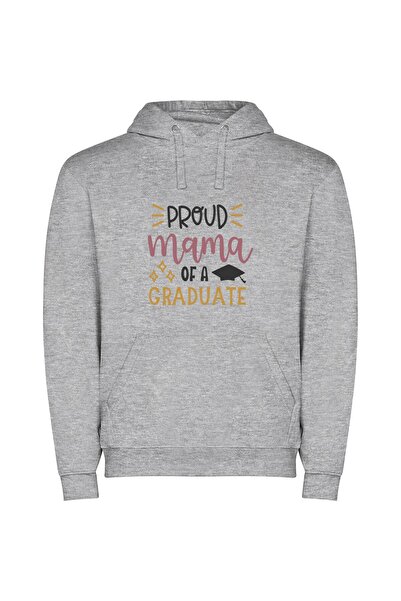 iLovePrints Future Proud Grandma Poster Φούτερ με κουκούλα σε χρώμα Γκρι