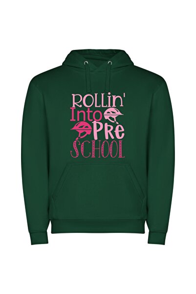 iLovePrints Rollin' Pink Pre-School Bliss Φούτερ με κουκούλα σε χρώμα Πράσινο