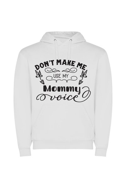 iLovePrints Mom Voice: Captured Elegance Φούτερ με κουκούλα σε χρώμα Λευκό