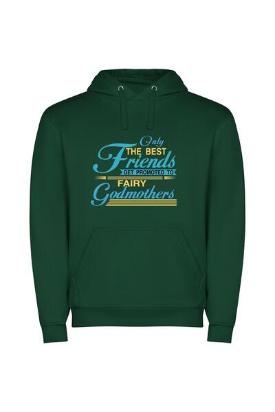 iLovePrints Divine Friendships Ascend: A Quote Φούτερ με κουκούλα σε χρώμα Πρ...