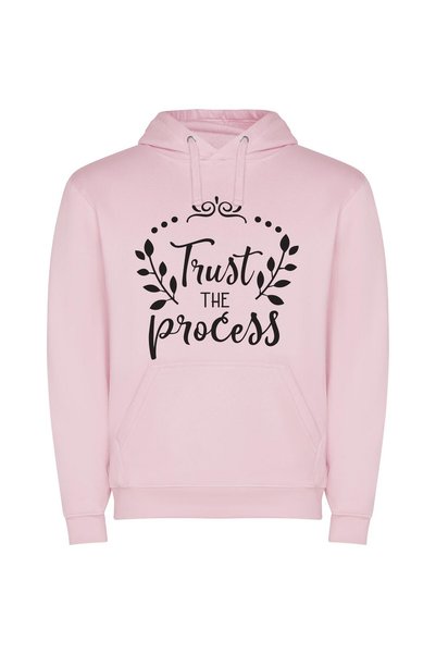 iLovePrints Divine Monochrome Trust Φούτερ με κουκούλα σε χρώμα Ροζ