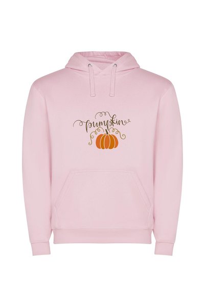 iLovePrints Pumpkin Elegance Φούτερ με κουκούλα σε χρώμα Ροζ