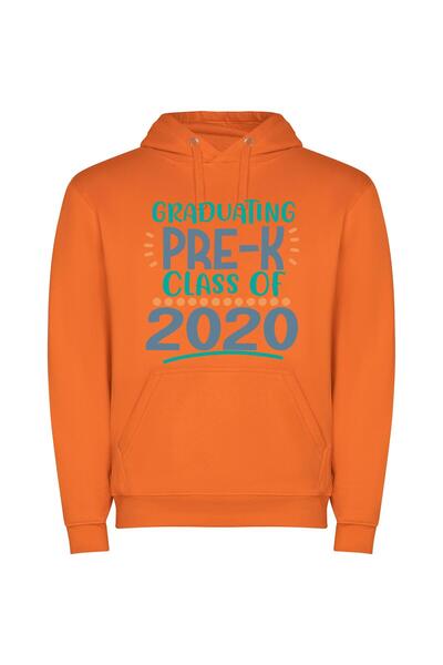 iLovePrints Futuristic Grad 2023 Φούτερ με κουκούλα σε χρώμα Πορτοκαλί