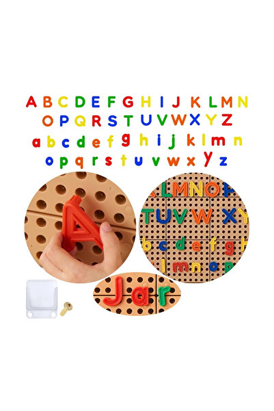Masterkidz Set de litere alfabetică (majuscule și minuscule) pentru panouri d...