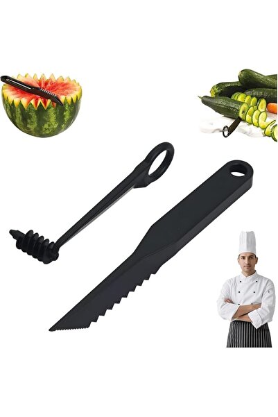 Tazweeq Kitchen Spiral and V-Shaped Slicer Tool, Manual Hand Slicer Cutters w...
