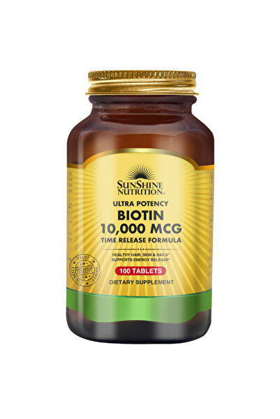 SUNSHINE Nutrition Ultra Biotin 10000 Mcg 100 Tablets