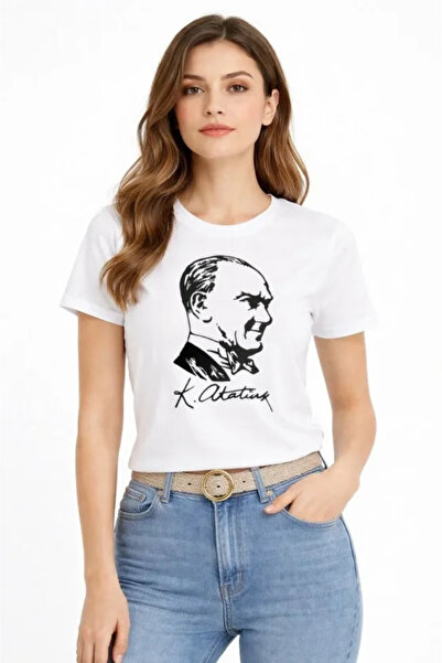 UFC 1985 TOP BRAND Ataturk Printed T-Shirt Short Sleeve Crew Neck T-Shirt - W...
