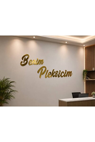 BENİM PLEKSİCİM Kişiye Özel İşyeri Dekor Pleksi Duvar Yazısı | Gold - Gümüş |...
