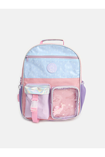 LC Waikiki Lilac Multi-Compartment Girl's Backpack